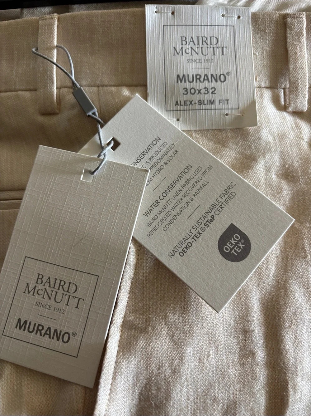 Murano Men Pants Trio in Light Blue, Slate Blue, and Beige